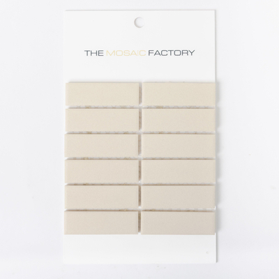 SAMPLE The Mosaic Factory London carreau mosaïque 7.3x2.3x0.6cm pour sol pour intérieur et extérieur rectangulaire Céramique Blanc