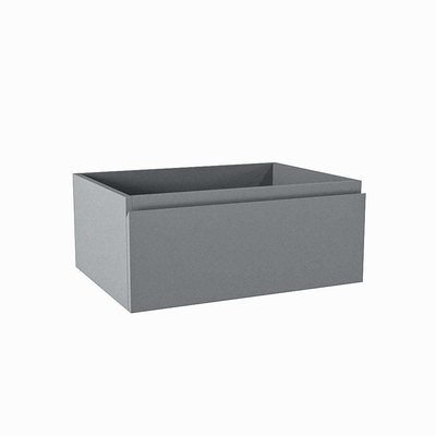 Mondiaz FOGE wastafelonderkast - 60x45x25cm - 1 lade - uitsparing midden - softclose - Plata