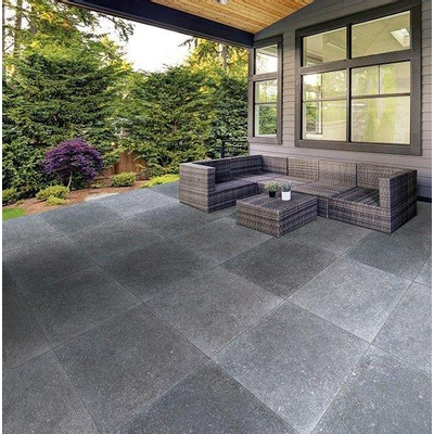 Terravito Falino dalle de terrasse - 60x60cm - 18mm - Carré - rectifié - Aspect pierre naturelle - Gris mat