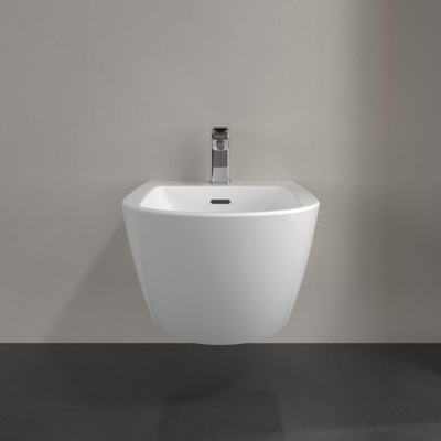 Villeroy & Boch Subway 3.0 wandbidet - 56x37.5x27cm - met overloop CeramicPlus - White Alpine (glans wit)
