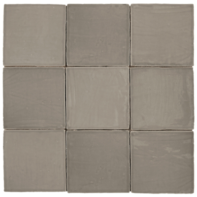 Ceralto Nordico Line wandtegel - 13x13cm - 8.5mm - vierkant - friese witjes - glans gris (grijs)