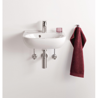 Villeroy & Boch O.novo Compact Lave-mains 45x35cm avec trop-plein et trou pour robinetterie Blanc