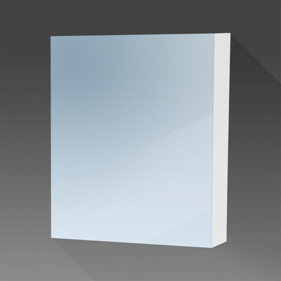 Saniclass Dual Spiegelkast - 60x70x15cm - 1 linksdraaiende spiegeldeur - MDF - hoogglans wit