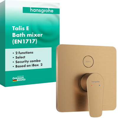 Hansgrohe Talis E douchemengkraan voor iBox Universal 2 Brushed Bronze