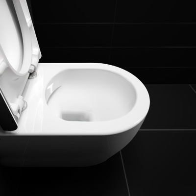 Clou New Hammock hangtoilet – compact – spoelrandloos – diepte 49 cm – met dunne softclose zitting – glans wit