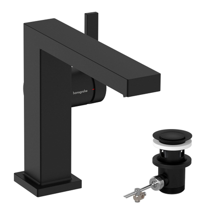 Hansgrohe Tecturis E Eengreeps wastafelkraan - 110 Fine - coolstart - met PopUp - trekwaste - mat zwart
