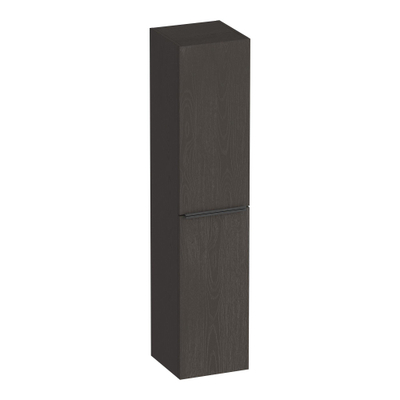 BRAUER Elevate armoire de salle de bains - 160x35x35cm - sans poignées rapportées - 2 portes - ouvrant à gauche ou à droite - Timber Anthracite