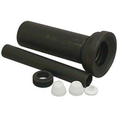 Geberit Toestelaansluiting aansluitgarnituur PE - voor wandcloset - diameter 110mm verlengd - 10cm - 30cm - met afdichtrubber - zwart