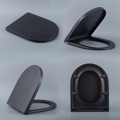 Qeramic Dely Toiletzitting - los - 40mm - mat zwart