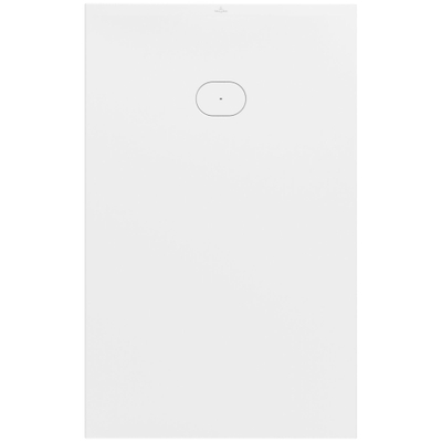 Villeroy & Boch Ecora douchebak - 160x100x4.5cm - afvoer korte zijde - stone white (wit)