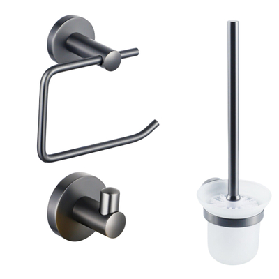 Fortifura Calvi toiletset 3-delig Geborsteld Gunmetal PVD