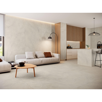 ÉCHANTILLON Terravito Rovella carreau mural et de sol - 120x120cm - rectifié - Aspect pierre naturelle - Sand mat (beige)