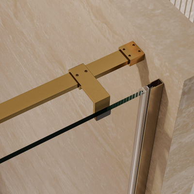 BRAUER Stellar Nisdeur - 2-delig - 140x200cm - draaideur - glascoating - omkeerbaar - helder glas - Chroom