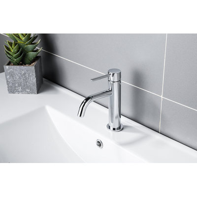 FortiFura Calvi Slim Robinet lavabo 1 trou 17.3cm Chrome brillant