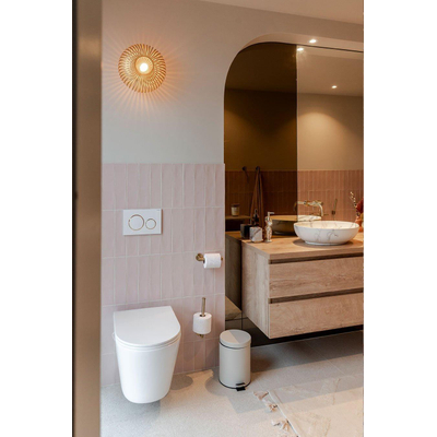 Plaque de commande Geberit Sigma20 - chasse d'eau à 2 boutons - boutons ronds - blanc/or/blanc