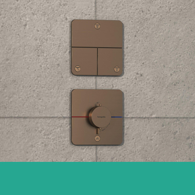 Hansgrohe Showerselect Thermostat encastré 1 fonction highflow brossé bronze