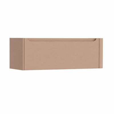 H&R Badmeubelen Juice Wastafelonderkast - 120x45x40cm - rechterhoek afgerond - 1 lade - geïntegreerde greep - peach