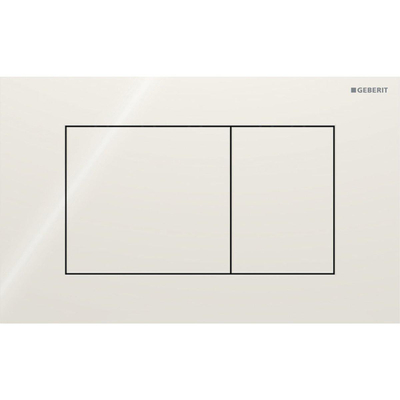 Geberit Sigma40 bedieningsplaat - 2-toets spoeling - extra dun - vierkante knoppen - glas - glans zandgrijs (beige)