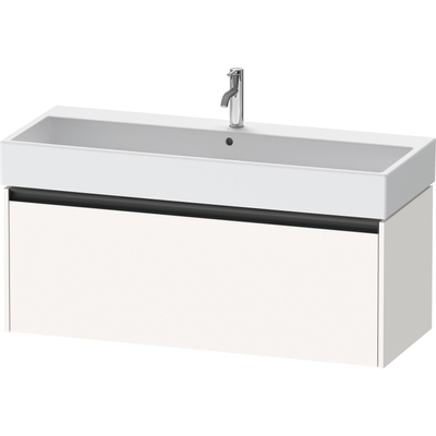 Duravit ketho 2 meuble de lavabo avec 1 tiroir pour lavabo simple 118.4x46x44cm avec poignée blanc anthracite super mat
