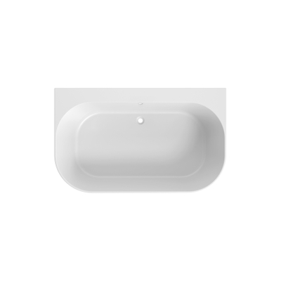 Arcqua Palmas Baignoire autoportante semi-indépendante - 180x110cm - acrylique - siphon à droite - blanc mat