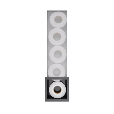 Hotbath &MORE Inbouw Reserverol Houder - 16x60x14cm - voor 6 rollen - PVD - geborsteld zwart