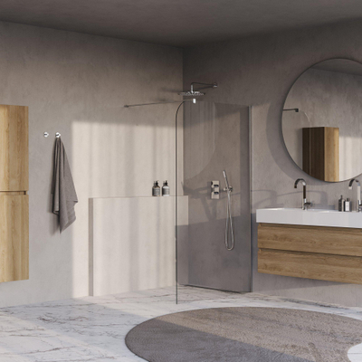 BRAUER Orion Inloopdouche - 120x200cm - helder glas - glascoating - Hoogglans Chroom