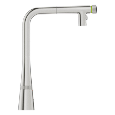 Grohe Zedra smartcontrol keukenkraan L-uitl. dual spray supersteel