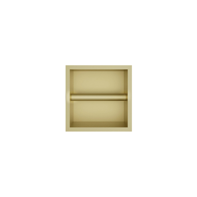 Hotbath &MORE Inbouw Toiletrol Houder - 16x16x13cm - Geborsteld messing PVD