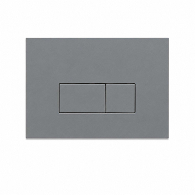 QeramiQ Dely Swirl Ensemble de WC - réservoir encastré QeramiQ Flush - abattant slim - plaque de commande en plastique gris clair - boutons rectangulaires - noir mat