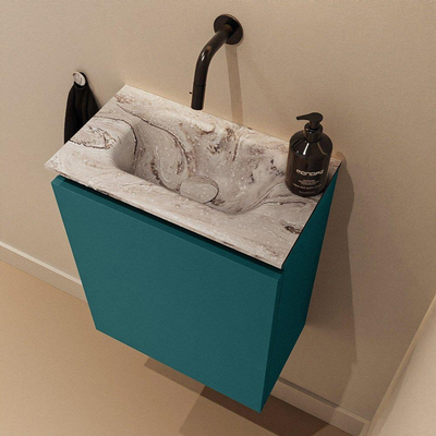 MONDIAZ TURE-DLUX 40cm toiletmeubel Smag. EDEN wastafel Glace positie midden. Zonder kraangat.