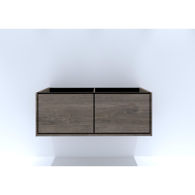 HR Badmeubelen Rize meuble sous lavabo - 2 grands tiroirs - sans poignée push2open - 120 x 45 x 45 cm - espresso