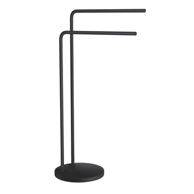 Smedbo Beslagsboden Handdoekhouder - 40x80x25cm - Staal Mat zwart SHOWROOMMODEL