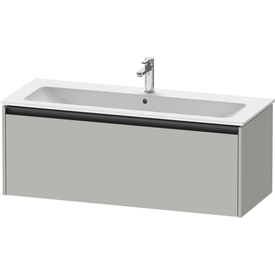 Duravit ketho 2 meuble de lavabo avec 1 tiroir pour lavabo simple 121x48x44cm avec poignée anthracite béton gris mat