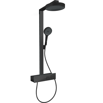 Hansgrohe RainFinity ensemble de douche pluie apparent – thermostatique – douche de tête Ø 25 cm – douchette 3 jets – noir mat