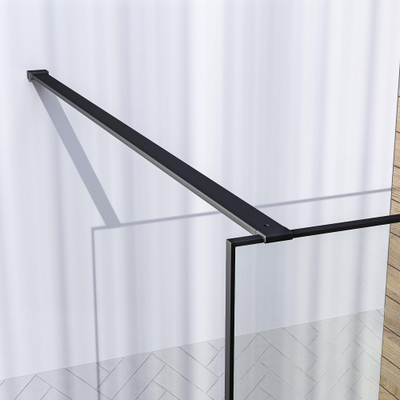 Brauer Season Douche à l'italienne - 120x200cm - verre clair avec cadre - Noir