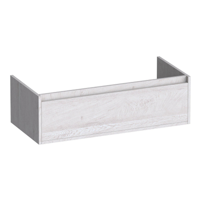 BRAUER Hope meuble sous lavabo - 99x30x45.5cm - 1 tiroir softclose sans poignée - 1 découpe pour le siphon - Forest Seashell