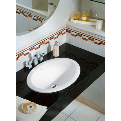 Villeroy & Boch Loop en Friends inbouwwastafel 57x40.5cm met overloop zonder kraangat wit