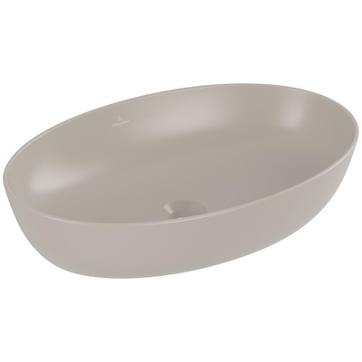 Villeroy & Boch Artis opzetwastafel - 61x41cm ovaal - zonder kraangat CeramicPlus - almond (beige)