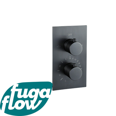 FugaFlow Eccelente Sobrado Robinet encastrable avec partie encastrable 2 voies Gun Metal