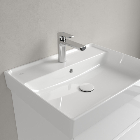 Villeroy & Boch Collaro wastafel - 60x47cm - met overloop - 1 kraangat - White Alpine (glans wit) SW358307