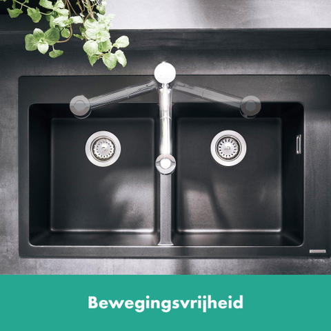 Hansgrohe Talis s keukenkraan met vuistdouche chroom SHOWROOMMODEL SHOW25596
