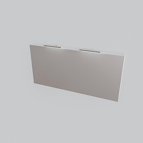 Mondiaz CUBB spiegelkast – 150x70x16 cm – 3 deuren – Talc (wit) SW410128