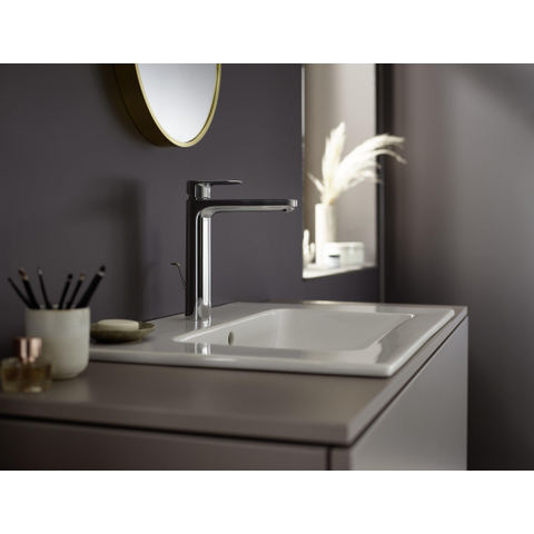 Hansgrohe Vernis Blend wastafelkraan - 108 highriser - met metalen waste - hoogglans chroom SW651467