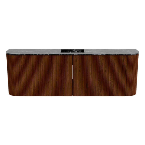 Mondiaz JOYA-DLUX Meuble de salle de bains 123.2cm - arrondis gauche et droite couleur Ruby - Vasque FAYE position Milieu Sans trou de robinet couleur Lava SW1423678