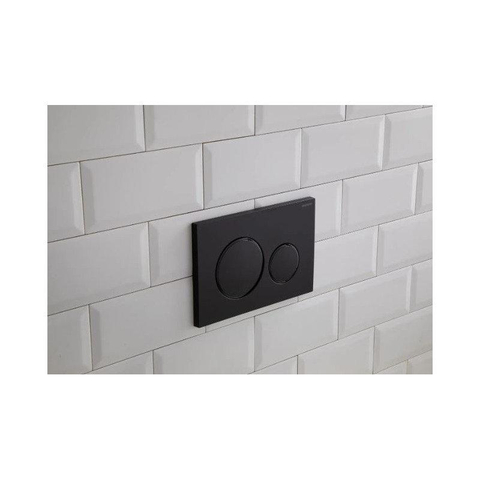Geberit Sigma20 bedieningsplaat - 2-toets spoeling - rond - dualflush - mat zwart SW420200