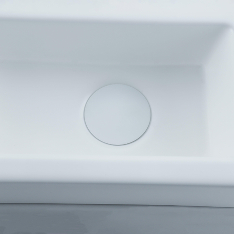 QeramiQ Fuente fonteinset – 37.5x18.5x9 cm – keramiek wit mat – kraangat links – mat witte kraan SW1232737