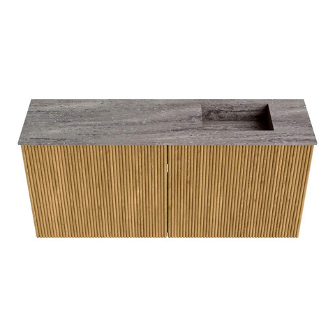 Mondiaz JOYA-DLUX 90cm toiletmeubel - kleur Oak - Wastafel FAYE positie Rechts Zonder kraangat kleur Oza. SW1424117