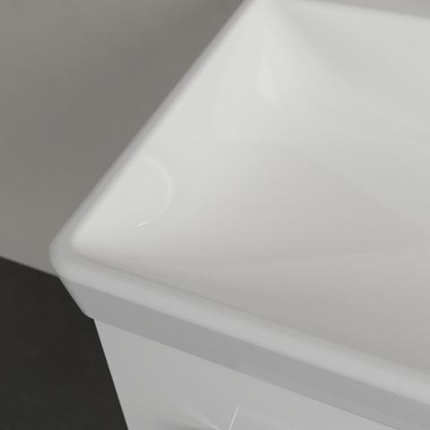 Villeroy & Boch Avento meubelwastafel - 65x47cm - 1 kraangat - met overloop - White Alpine (glans wit) SW59867