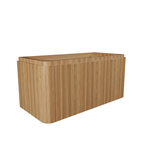Royal Plaza Terra Meuble sous-lavabo - 100cm - 2 tiroirs - coins arrondis - sandwood (chêne clair) SW1174099