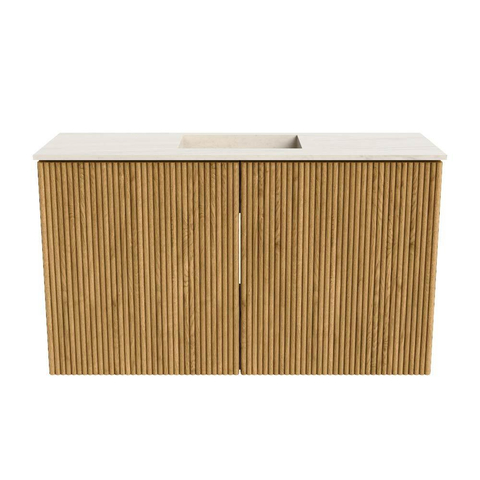Mondiaz JOYA-DLUX 70cm toiletmeubel - kleur Oak - Wastafel FAYE positie Midden 1 kraangat kleur Meli. SW1426234